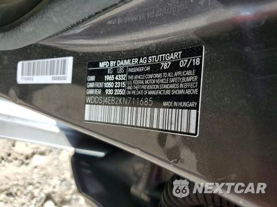 Zdjęcie 12 z 12 samochodu: 2019 MERCEDES-BENZ CLA 250 VIN:WDDSJ4EB2KN711685 - miniatura