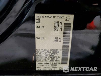 Zdjęcie 12 z 12 samochodu: 2021 NISSAN ALTIMA S VIN:1N4BL4BV8MN384656 - miniatura