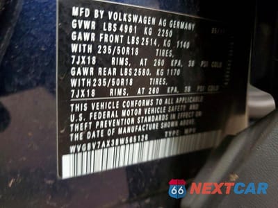 Zdjęcie 13 z 13 samochodu: 2011 VOLKSWAGEN TIGUAN S VIN:WVGBV7AX3BW565126 - miniatura