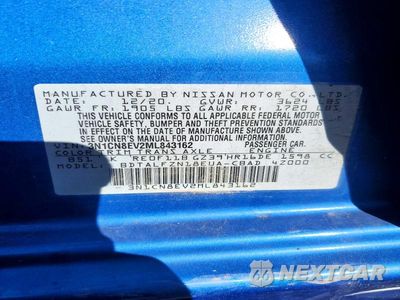 Zdjęcie 12 z 12 samochodu: 2021 NISSAN VERSA SV VIN:3N1CN8EV2ML843162 - miniatura