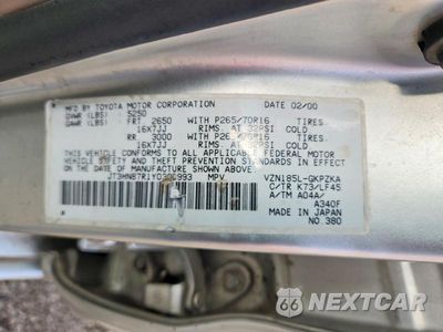 Zdjęcie 14 z 14 samochodu: 2000 TOYOTA 4RUNNER LIMITED VIN:JT3HN87R1Y0300993 - miniatura