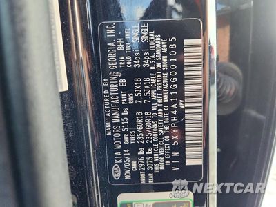 Zdjęcie 13 z 13 samochodu: 2016 KIA SORENTO EX VIN:5XYPH4A11GG001085 - miniatura