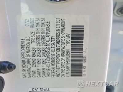 Zdjęcie 12 z 12 samochodu: 2022 HONDA CR-V TOURING VIN:5J6RT6H9XNL016601 - miniatura