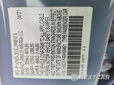 Zdjęcie 13 z 13 samochodu: 2021 HONDA ACCORD SPORT SE VIN:1HGCV1F49MA064831 - miniatura