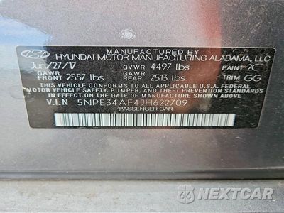 Zdjęcie 12 z 12 samochodu: 2018 HYUNDAI SONATA SEL VIN:5NPE34AF4JH622709 - miniatura