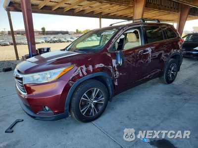 2016 TOYOTA HIGHLANDER XLE 5TDJKRFHXGS327447 - główne zdjęcie licytacji z USA - miniatura