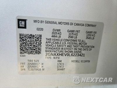 Zdjęcie 13 z 13 samochodu: 2020 CHEVROLET EQUINOX LS VIN:2GNAXHEV0L6223421 - miniatura
