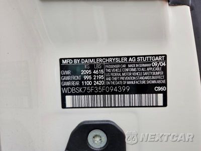 Zdjęcie 12 z 12 samochodu: 2005 MERCEDES-BENZ SL 500 VIN:WDBSK75F35F094399 - miniatura