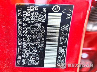 Zdjęcie 12 z 12 samochodu: 2013 LEXUS ES 300H VIN:JTHBW1GG6D2000819 - miniatura