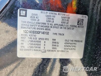 Zdjęcie 12 z 12 samochodu: 2016 CHEVROLET SILVERADO K2500 HIGH COUNTRY VIN:1GC1KXE83GF146132 - miniatura