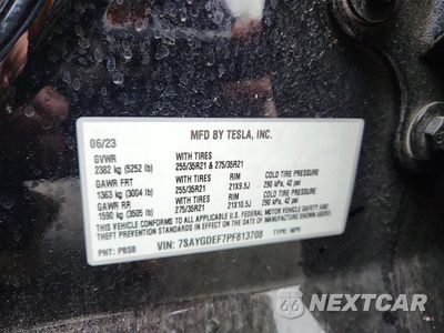 Zdjęcie 13 z 13 samochodu: 2023 TESLA MODEL Y VIN:7SAYGDEF7PF813708 - miniatura