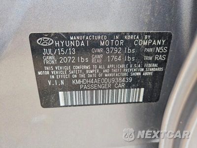 Zdjęcie 12 z 12 samochodu: 2013 HYUNDAI ELANTRA GLS VIN:KMHDH4AE0DU938439 - miniatura