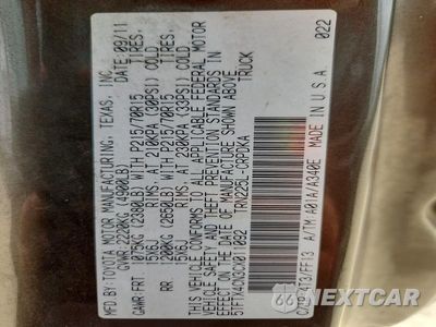 Zdjęcie 12 z 12 samochodu: 2012 TOYOTA TACOMA BASE VIN:5TFTX4CN3CX011092 - miniatura
