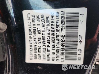 Zdjęcie 12 z 12 samochodu: 2015 HONDA CIVIC LX VIN:19XFB2F54FE061483 - miniatura