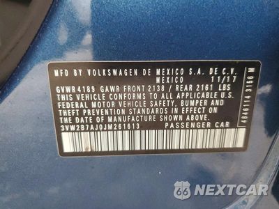 Zdjęcie 12 z 12 samochodu: 2018 VOLKSWAGEN JETTA S VIN:3VW2B7AJ0JM261613 - miniatura