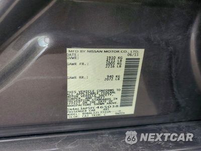 Zdjęcie 12 z 12 samochodu: 2015 NISSAN ALTIMA 2.5 SV VIN:1N4AL3AP5FC465038 - miniatura