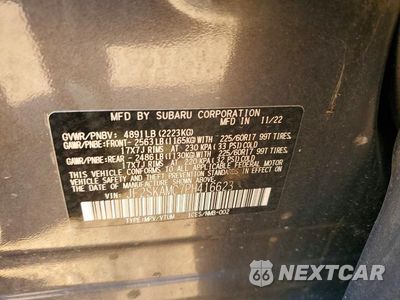 Zdjęcie 13 z 13 samochodu: 2023 SUBARU FORESTER WILDERNESS VIN:JF2SKAMC7PH416623 - miniatura