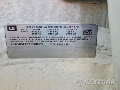 Zdjęcie 12 z 12 samochodu: 2014 BUICK REGAL VIN:2G4GK5EX7E9268659 - miniatura