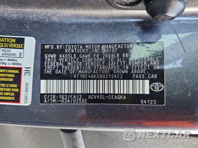 Zdjęcie 13 z 13 samochodu: 2008 TOYOTA CAMRY XLE VIN:4T1BE46K08U212472 - miniatura