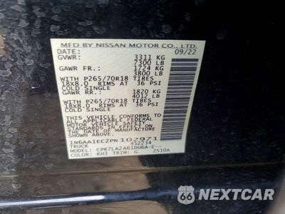 Zdjęcie 12 z 12 samochodu: 2023 NISSAN TITAN S VIN:1N6AA1EC2PN102971 - miniatura
