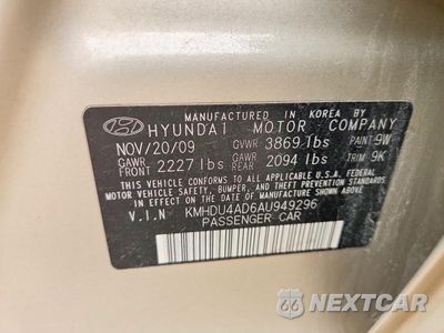 Zdjęcie 12 z 12 samochodu: 2010 HYUNDAI ELANTRA GLS VIN:KMHDU4AD6AU949296 - miniatura