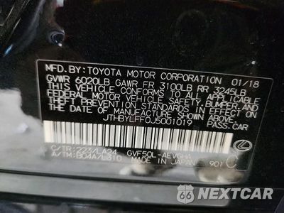 Zdjęcie 12 z 12 samochodu: 2018 LEXUS LS 500H VIN:JTHBYLFF0J5001019 - miniatura