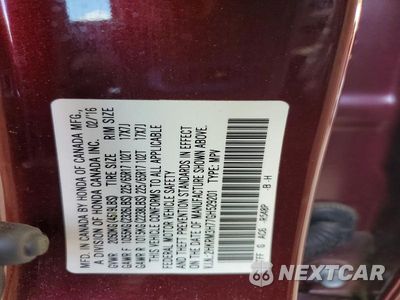 Zdjęcie 13 z 13 samochodu: 2016 HONDA CR-V EXL VIN:2HKRM3H77GH529201 - miniatura