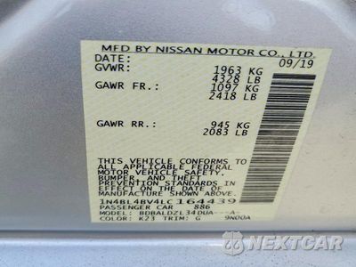 Zdjęcie 12 z 12 samochodu: 2020 NISSAN ALTIMA S VIN:1N4BL4BV4LC164439 - miniatura
