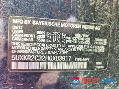 Zdjęcie 13 z 13 samochodu: 2017 BMW X5 SDRIVE35I VIN:5UXKR2C32H0X03917 - miniatura