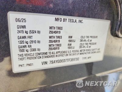 Zdjęcie 12 z 12 samochodu: 2026 TESLA MODEL Y VIN:7SAYGDED7TF389780 - miniatura