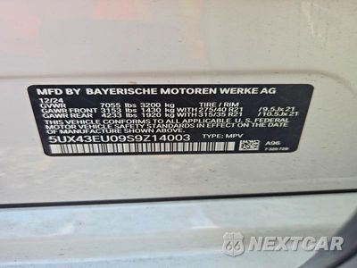 Zdjęcie 13 z 13 samochodu: 2025 BMW X5 XDRIVE50E VIN:5UX43EU09S9Z14003 - miniatura