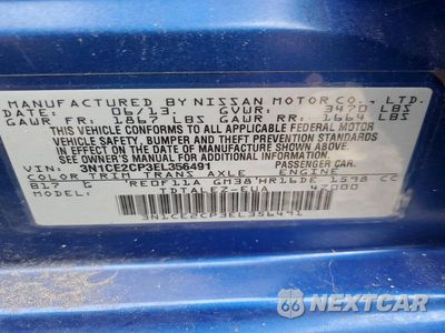 Zdjęcie 13 z 13 samochodu: 2014 NISSAN VERSA NOTE S VIN:3N1CE2CP3EL356491 - miniatura