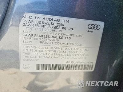 Zdjęcie 13 z 13 samochodu: 2015 AUDI Q5 PREMIUM PLUS VIN:WA1DGAFP0FA074765 - miniatura