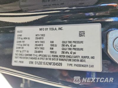 Zdjęcie 12 z 12 samochodu: 2022 TESLA MODEL 3 VIN:5YJ3E1EA2NF304509 - miniatura