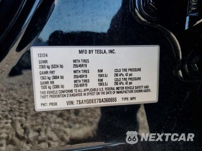 Zdjęcie 12 z 12 samochodu: 2025 TESLA MODEL Y VIN:7SAYGDEE7SA360655 - miniatura