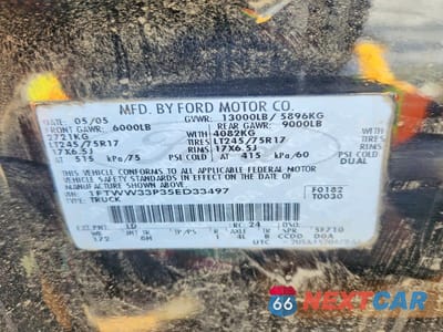Zdjęcie 12 z 12 samochodu: 2005 FORD F350 SUPER DUTY VIN:1FTWW33P35ED33497 - miniatura