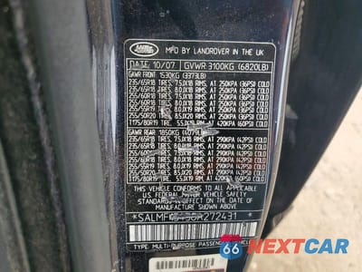 Zdjęcie 13 z 13 samochodu: 2008 LAND ROVER RANGE ROVER HSE VIN:SALMF15438A272431 - miniatura