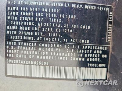 Zdjęcie 14 z 14 samochodu: 2019 VOLKSWAGEN TIGUAN SE VIN:3VV3B7AXXKM025596 - miniatura