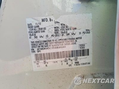 Zdjęcie 12 z 12 samochodu: 2013 FORD EDGE SE VIN:2FMDK4GC1DBB30243 - miniatura