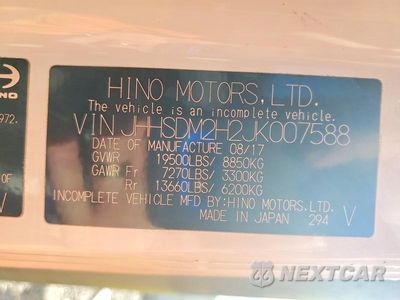 Zdjęcie 12 z 12 samochodu: 2018 HINO 195 BOX TRUCK VIN:JHHSDM2H2JK007588 - miniatura