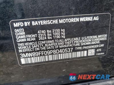 Zdjęcie 12 z 12 samochodu: 2023 BMW 330XI VIN:3MW89FF09P8D40537 - miniatura