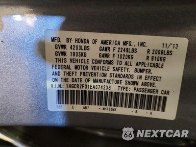 Zdjęcie 23 z 24 samochodu: 2014 HONDA ACCORD LX VIN:1HGCR2F31EA074238 - miniatura