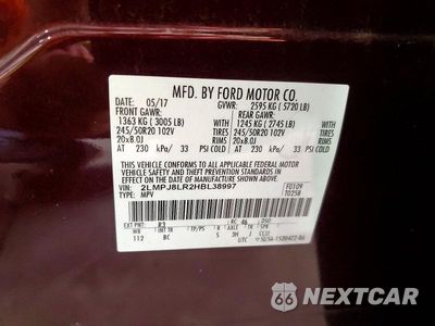 Zdjęcie 13 z 13 samochodu: 2017 LINCOLN MKX RESERVE VIN:2LMPJ8LR2HBL38997 - miniatura
