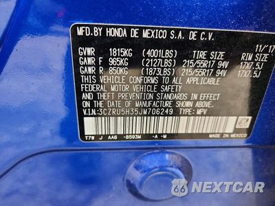 Zdjęcie 12 z 12 samochodu: 2018 HONDA HR-V LX VIN:3CZRU5H35JM706249 - miniatura