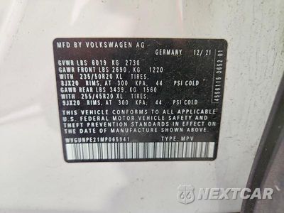 Zdjęcie 14 z 14 samochodu: 2021 VOLKSWAGEN ID.4 PRO S VIN:WVGUNPE21MP065941 - miniatura