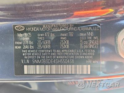 Zdjęcie 13 z 13 samochodu: 2025 HYUNDAI TUCSON SEL VIN:5NMJB3DE4SH550438 - miniatura