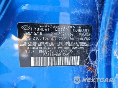 Zdjęcie 13 z 13 samochodu: 2017 HYUNDAI ELANTRA SE VIN:KMHD74LF6HU095135 - miniatura