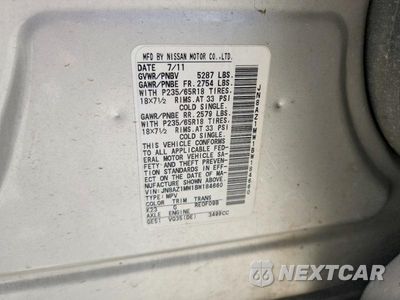 Zdjęcie 12 z 12 samochodu: 2011 NISSAN MURANO S VIN:JN8AZ1MW1BW184660 - miniatura