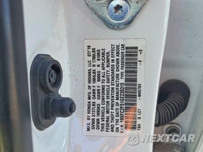 Zdjęcie 12 z 12 samochodu: 2016 HONDA CIVIC LX VIN:19XFC2F51GE235315 - miniatura