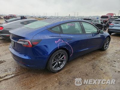 Trzecie zdjęcie samochodu z tyłu: 2021 TESLA MODEL 3 VIN:5YJ3E1EA2MF853593 - miniatura